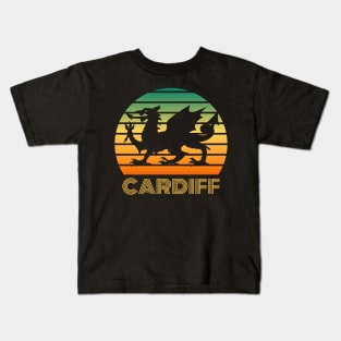 Cardiff Welsh Dragon Kids T-Shirt